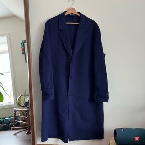 Zara Women’s Wool Blend Navy Coat sz XL
